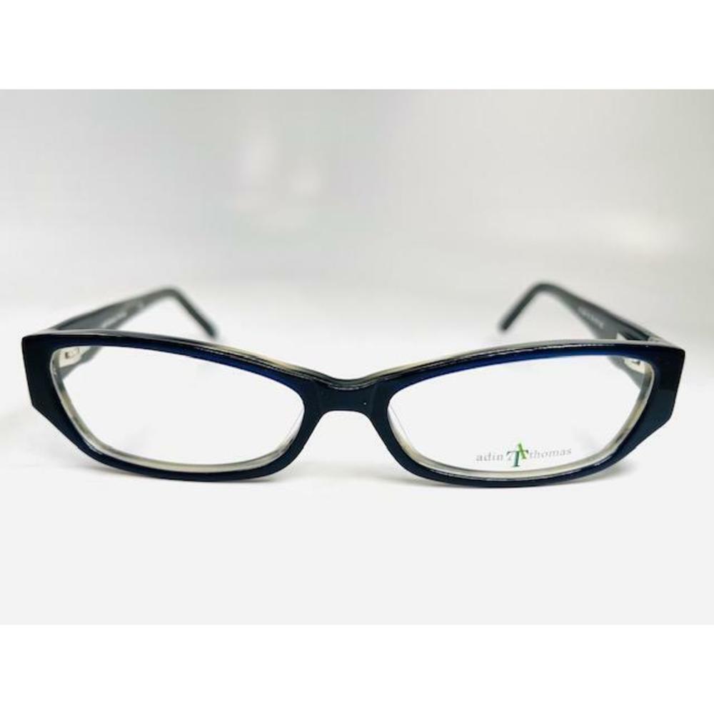 New Adin Thomas AT-248 C2 Dark Navy & Marble Eyeglasses 53/15/135